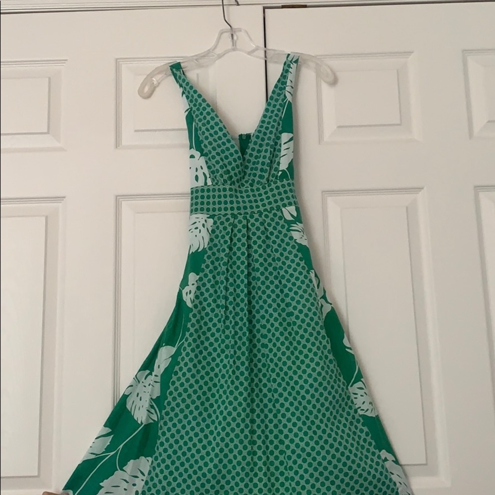 Green floral dress